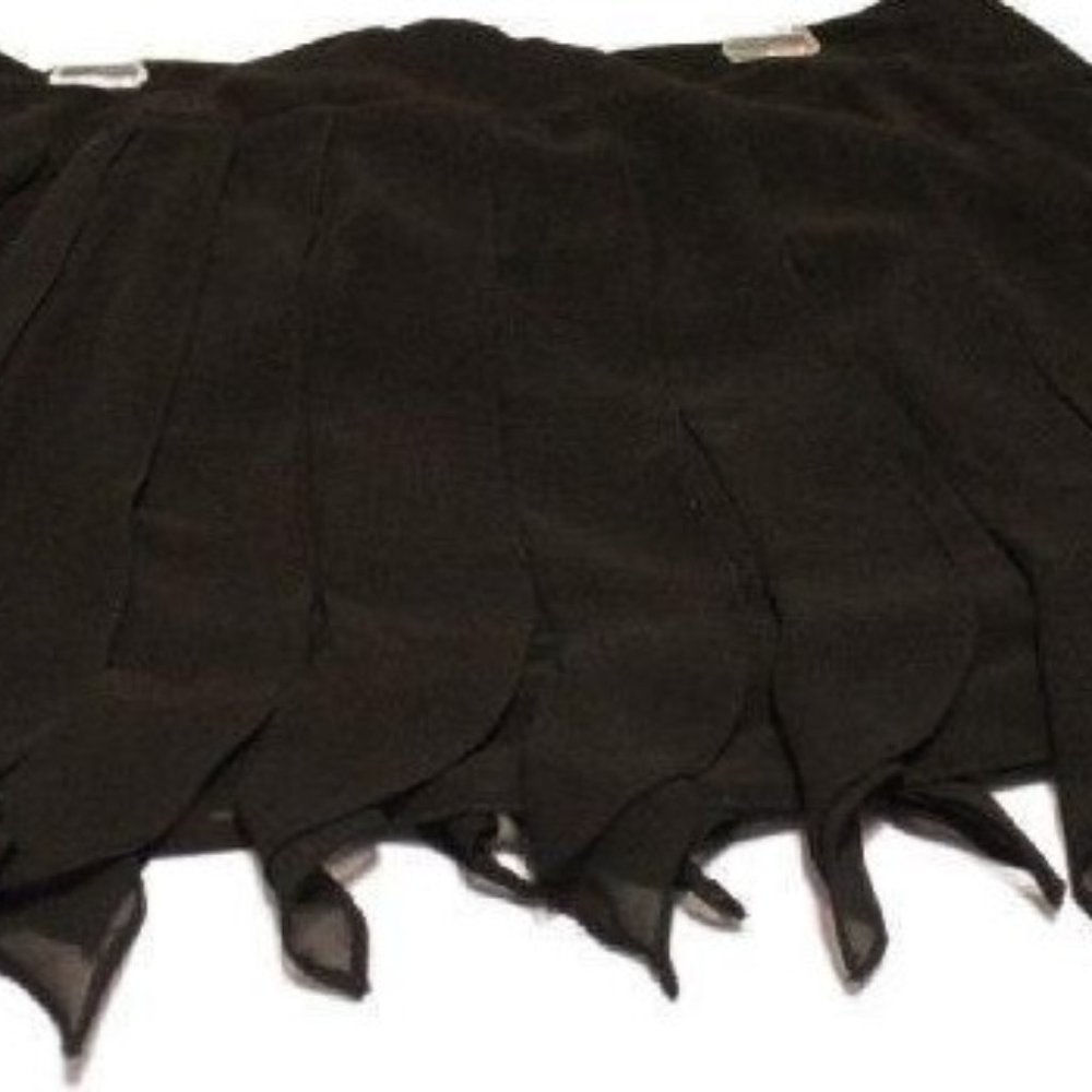 Ruffled Black Pleated mini-skirt